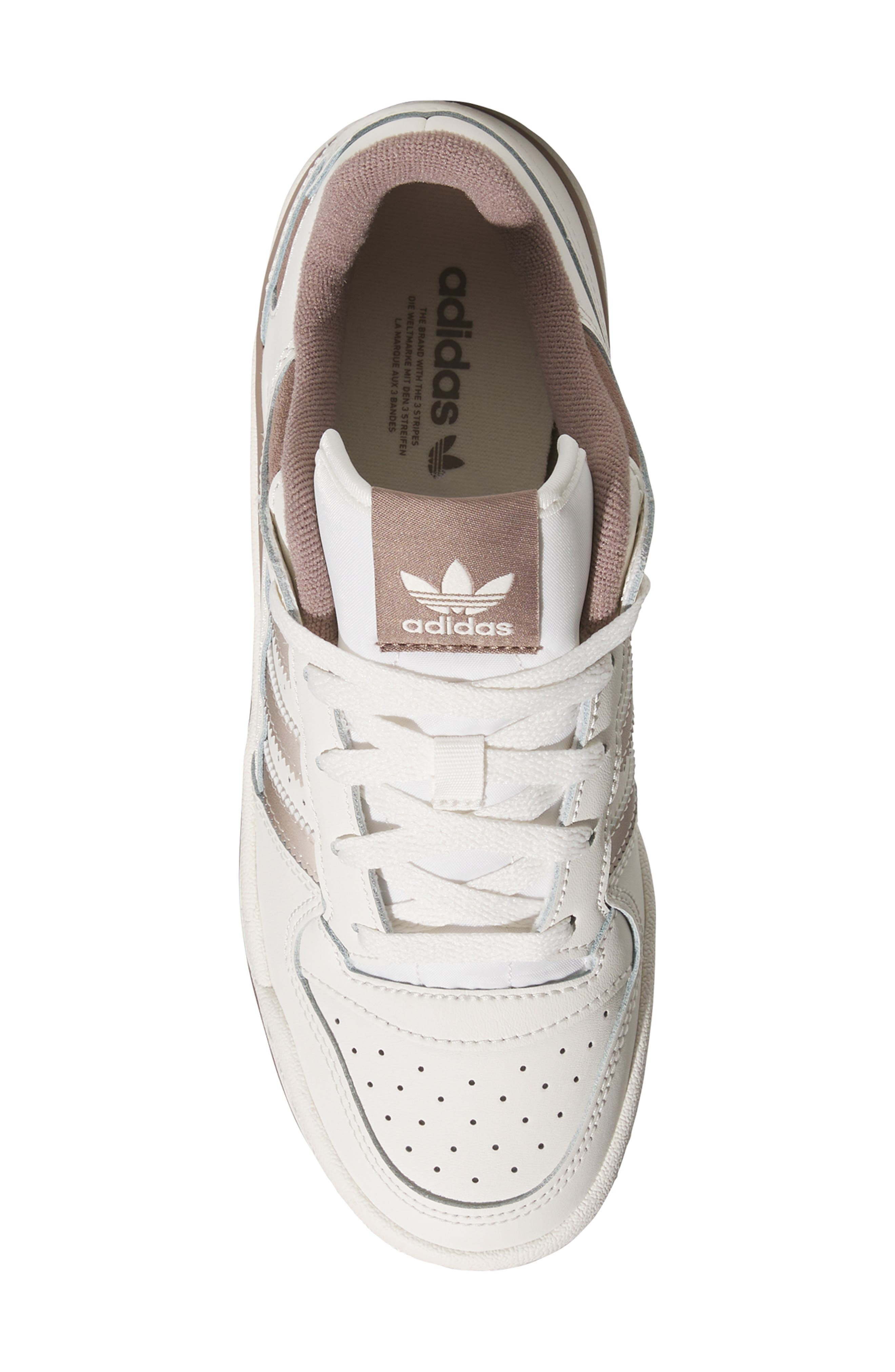 adidas Forum Low CL Basketball Sneaker in Cloud White/White/Brown at Nordstrom - 4