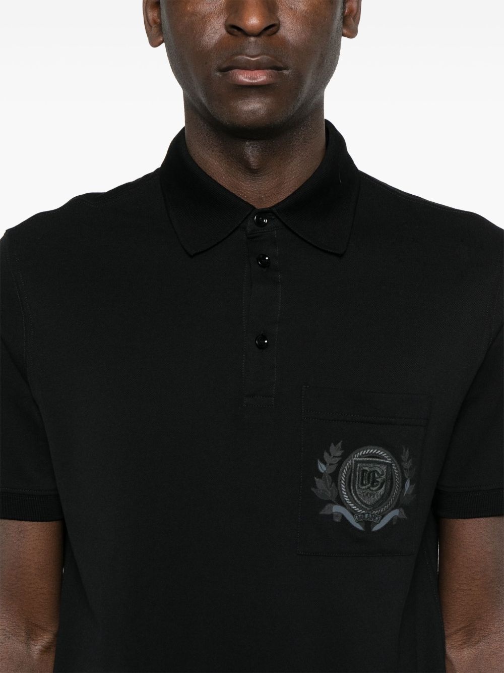 logo-embroidered polo shirt - 4
