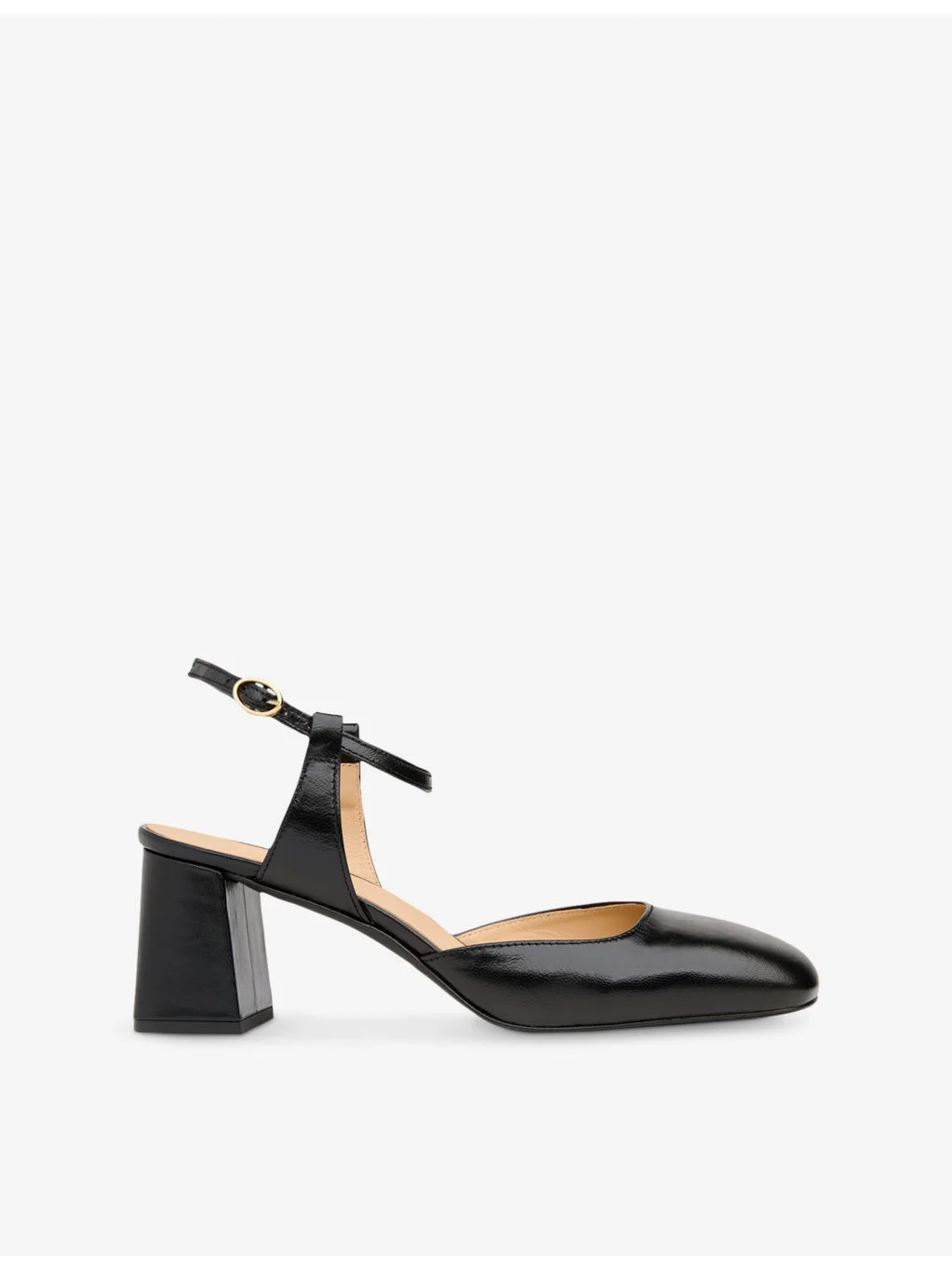 Matilda Block-Heel Leather Slingback Shoes - 1
