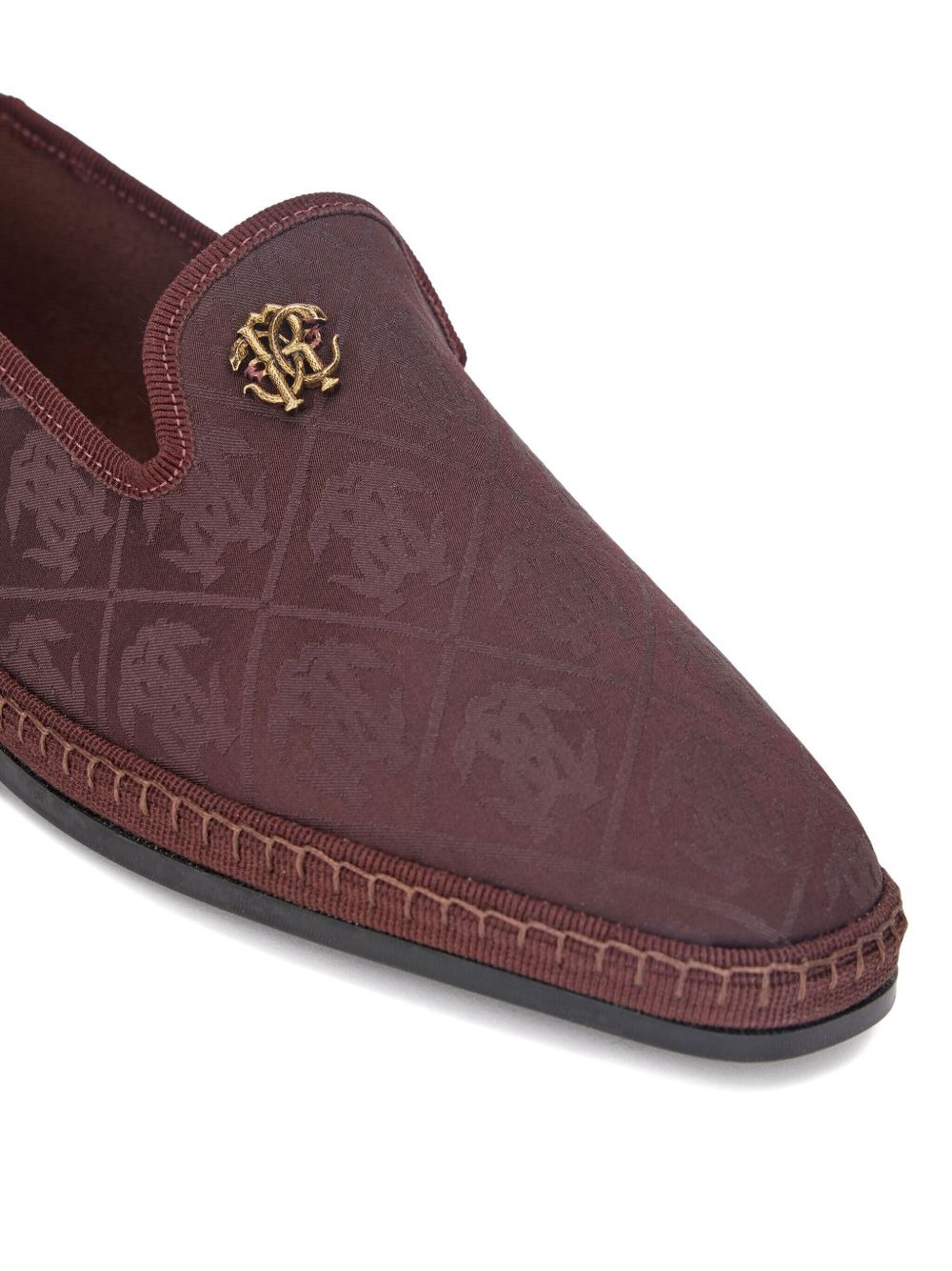 monogram-embellished loafers - 4