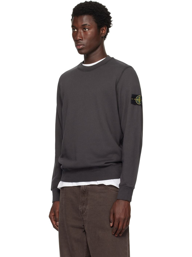 Stone Island Gray 6100044 Organic Cotton Fleece Sweatshirt outlook