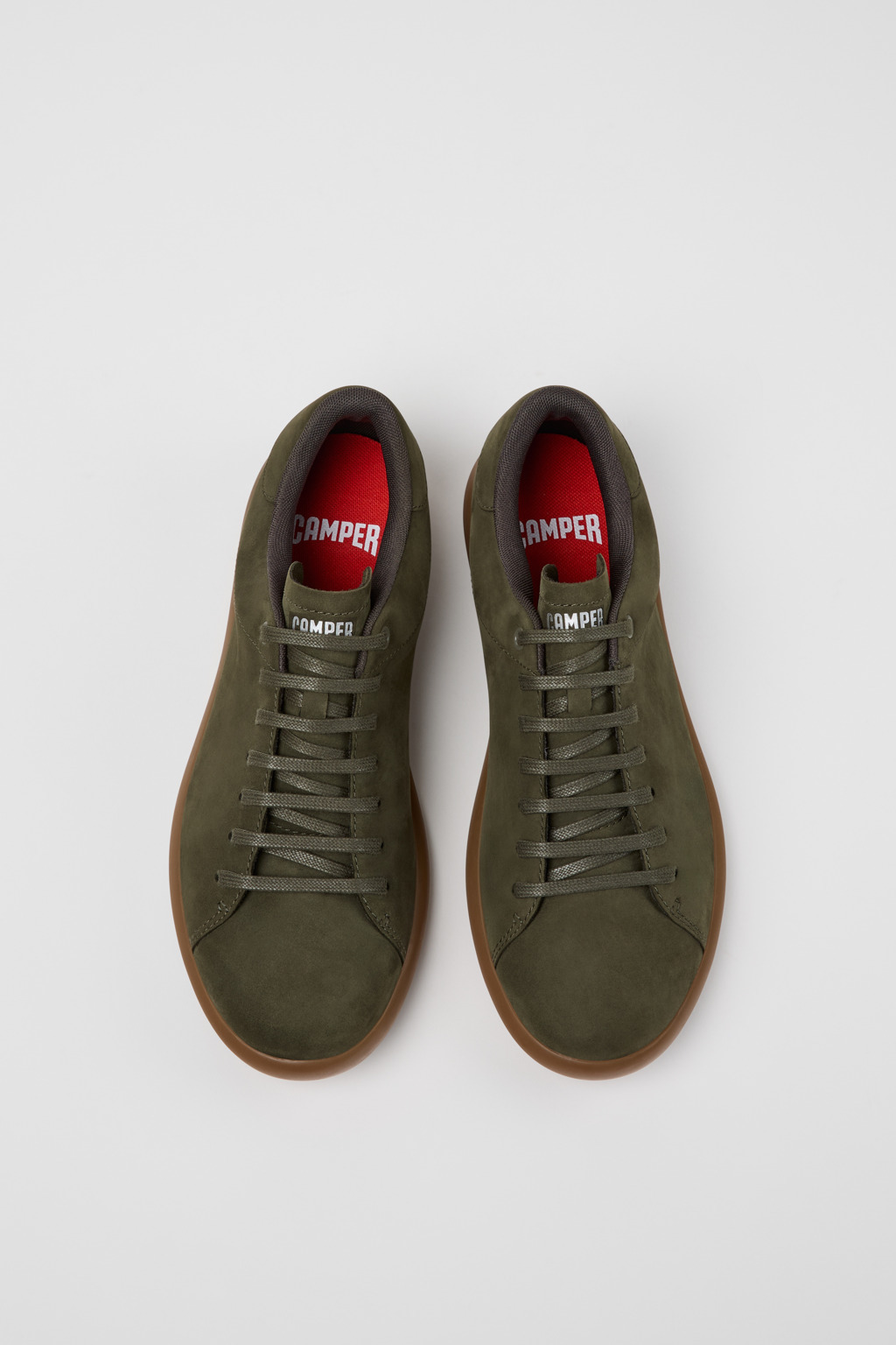 Green Nubuck Sneakers for Men. - 4