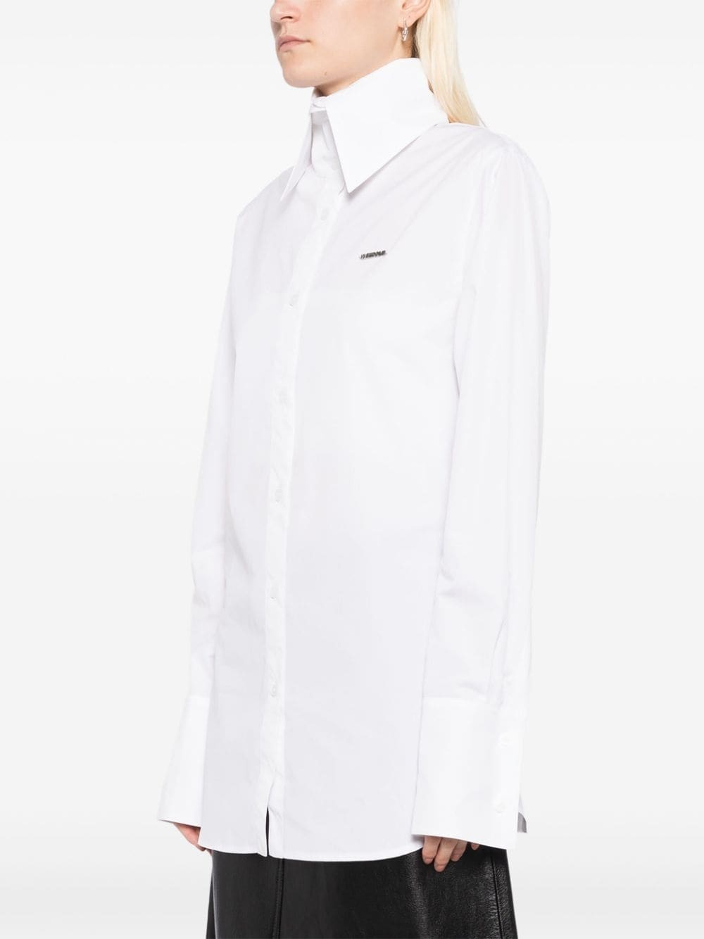 high-neck collar shirt - 3