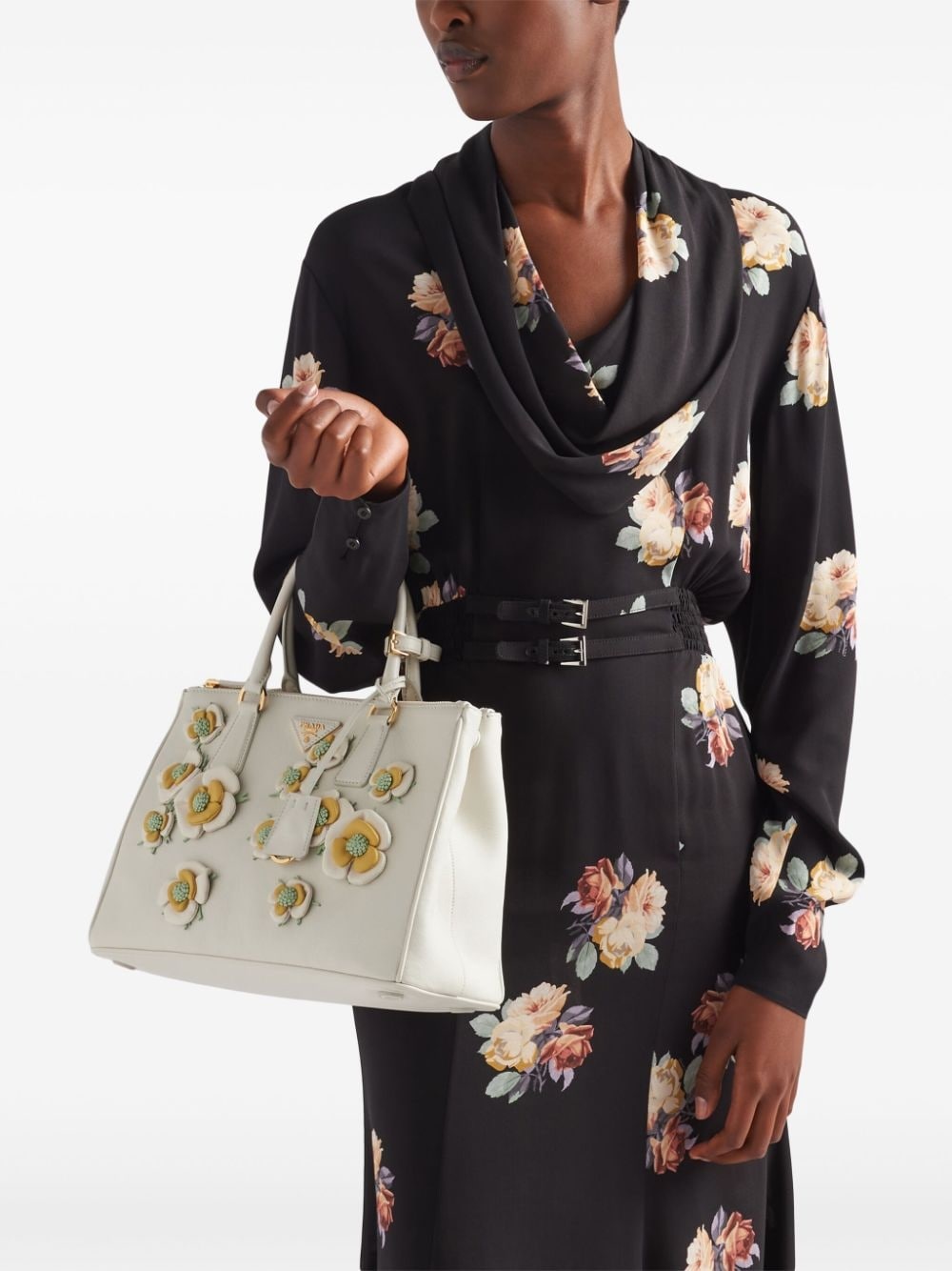 large Galleria floral appliquÃ© bag - 3