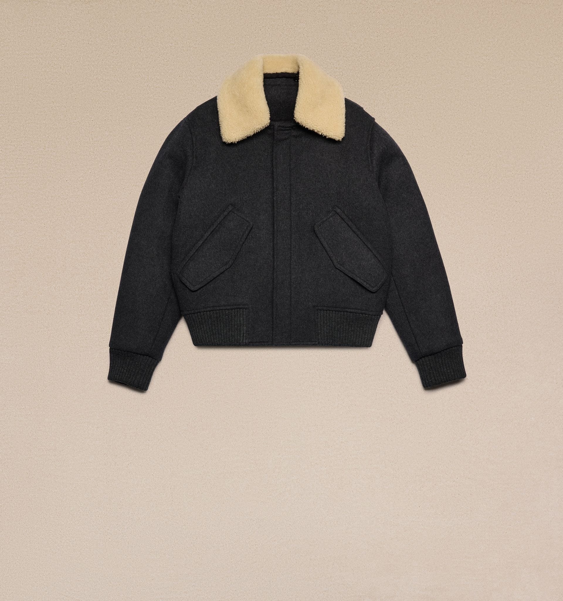 Shearling Collar Jacket - 1