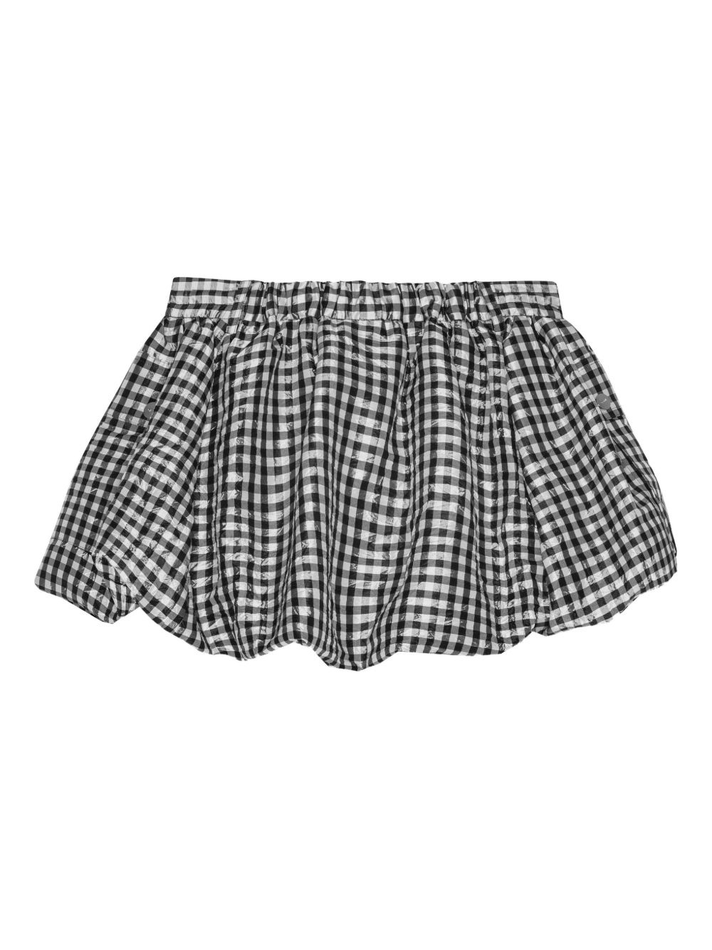 checked bubble skirt - 6