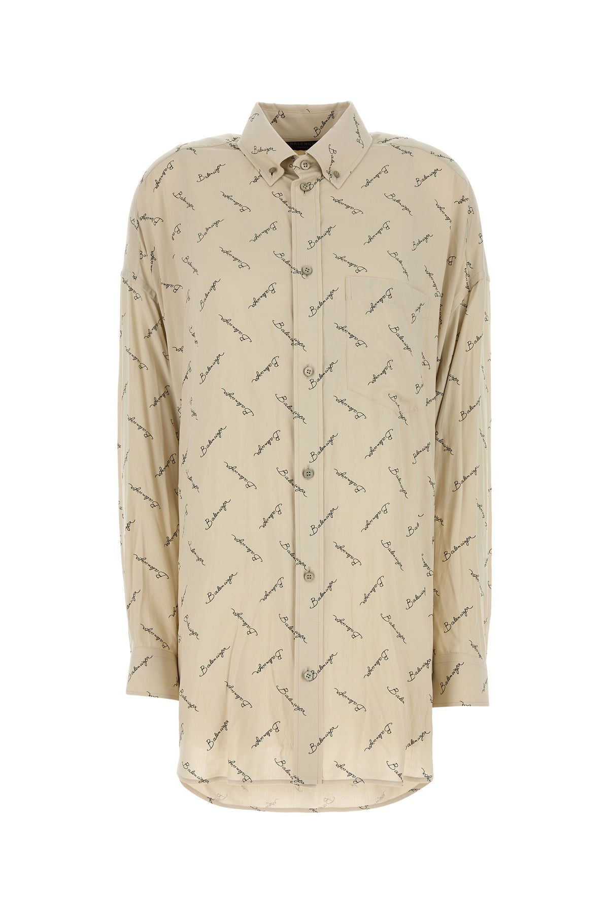 Printed viscose oversize shirt - 1