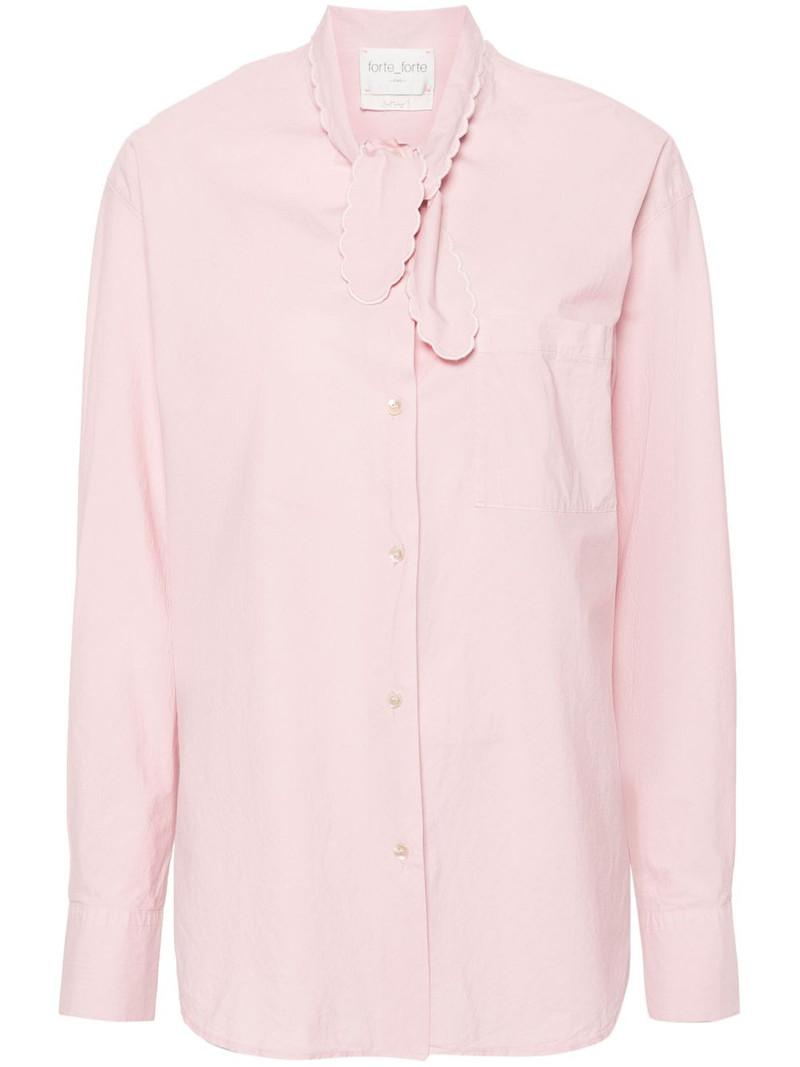 pussy-bow collar poplin shirt 1