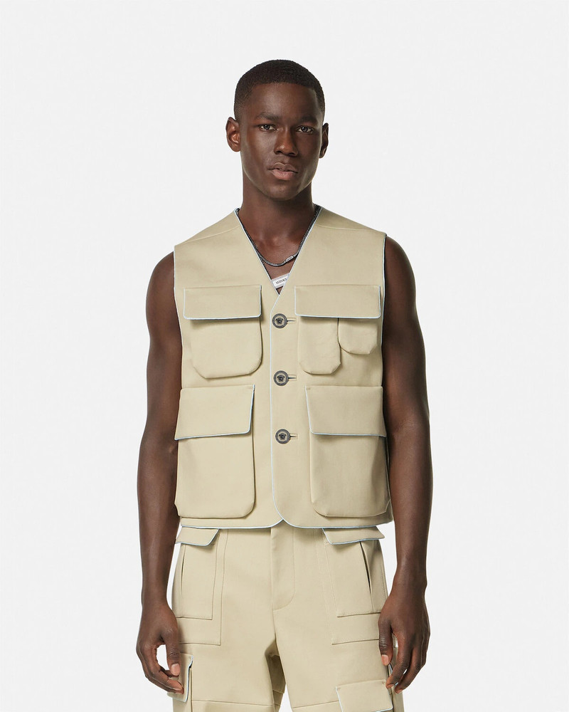 Bonded Gabardine Cargo Vest 4