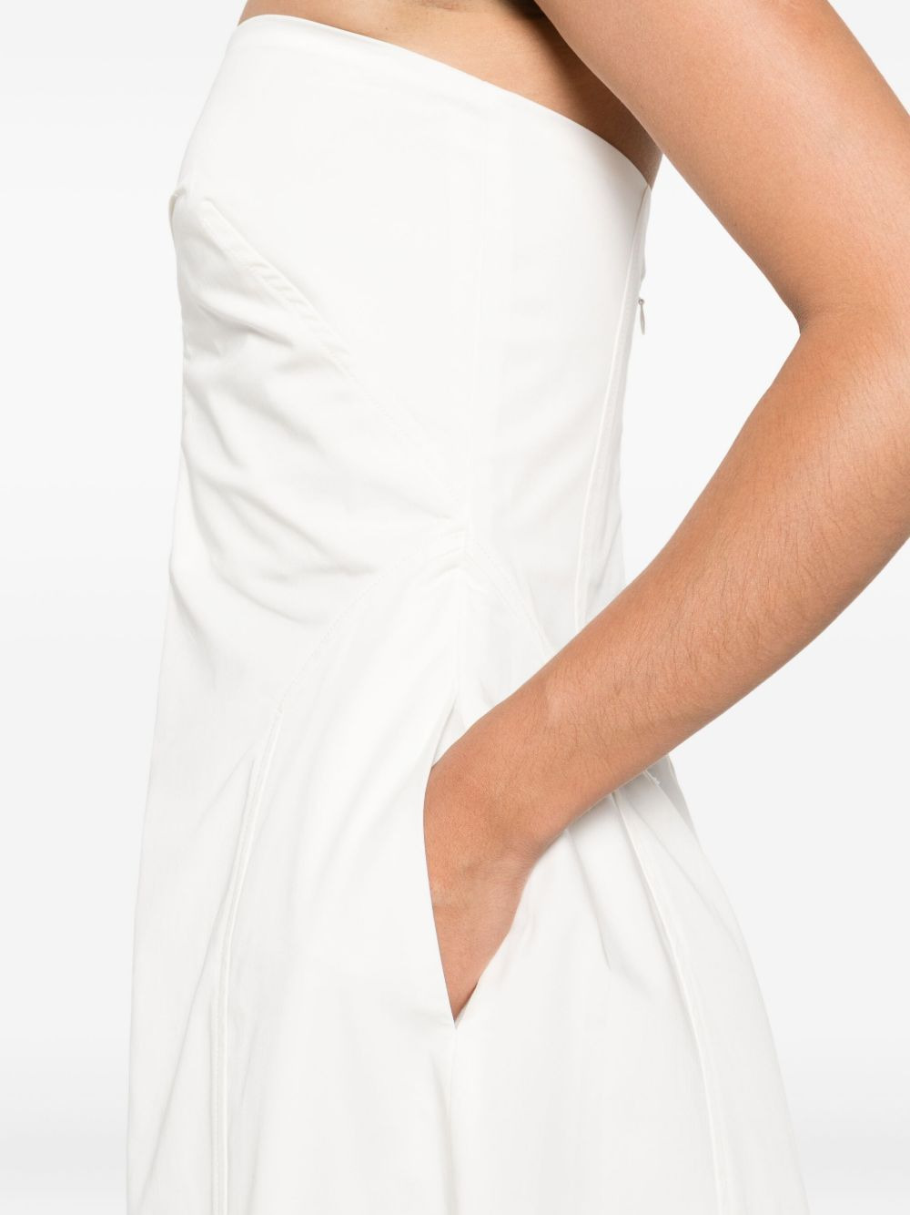 strapless midi dress - 5