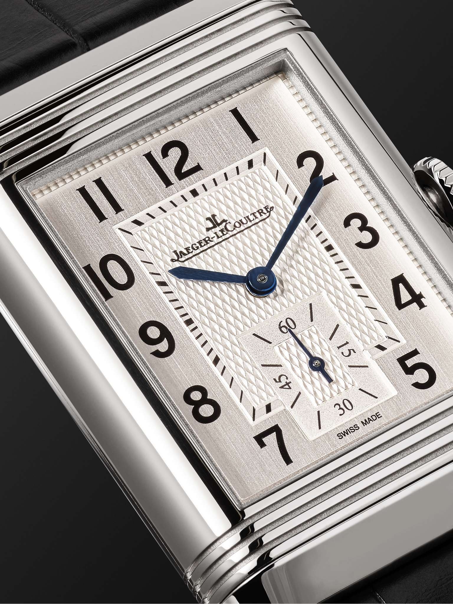 Reverso Classic Large Duoface Hand-Wound 28mm Stainless Steel and Leather Watch, Ref. No. JLQ3848420 - 6