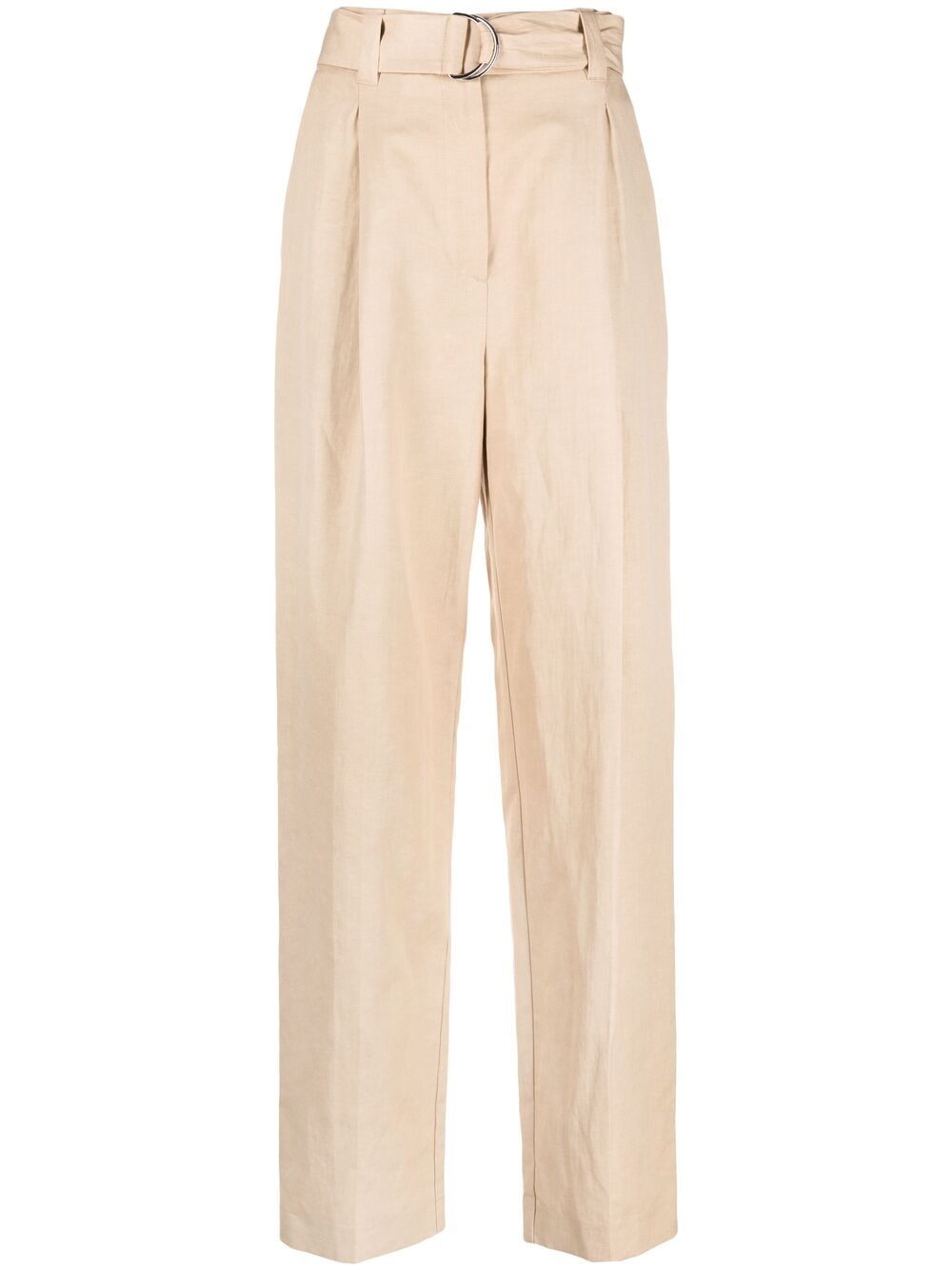 belted straight-leg trousers - 1