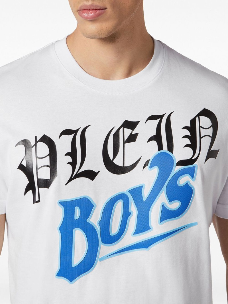 slogan-print cotton T-shirt 5