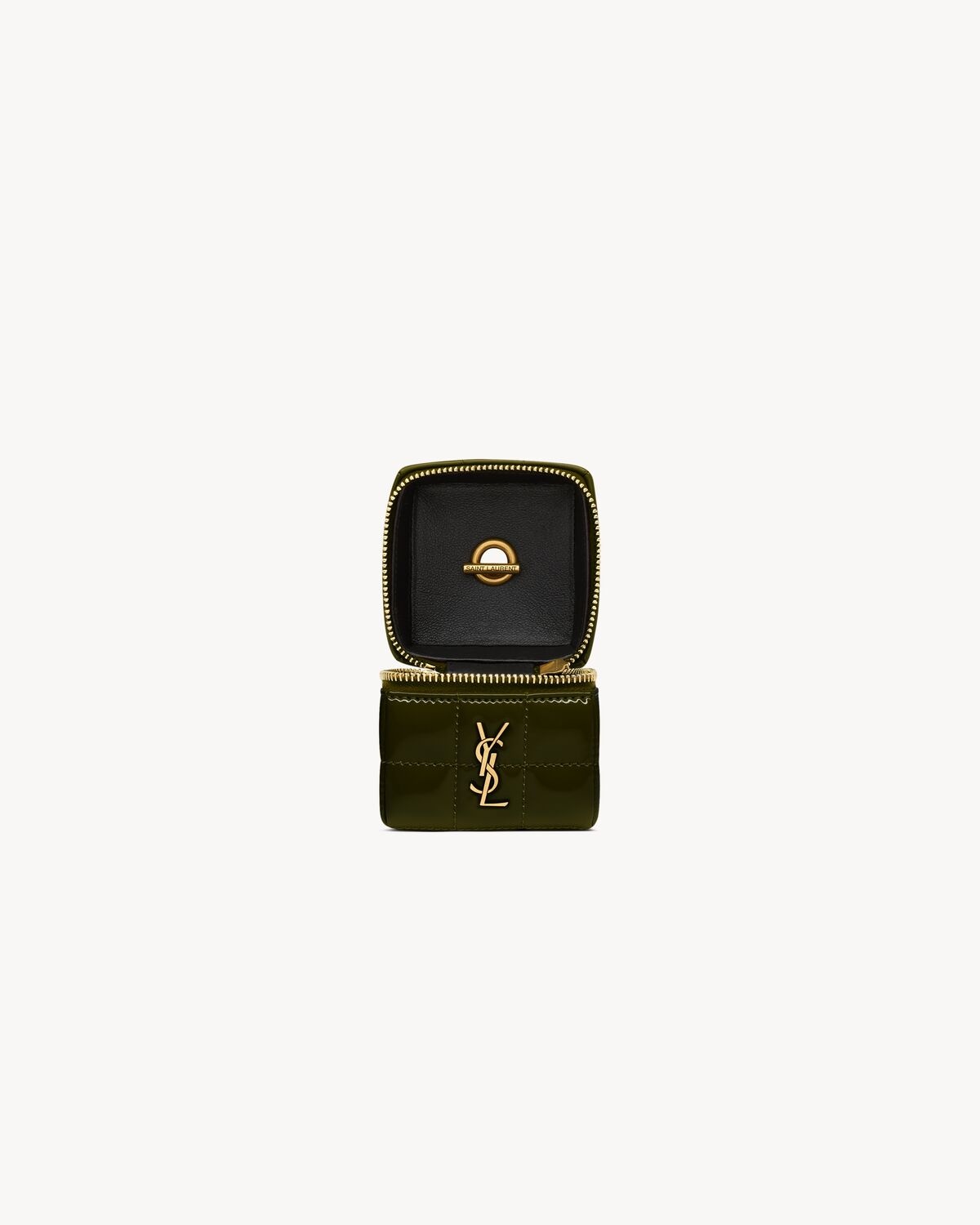 CASSANDRE MATELASSÉ CARRÉ MINI CUBE IN PATENT LEATHER - 4