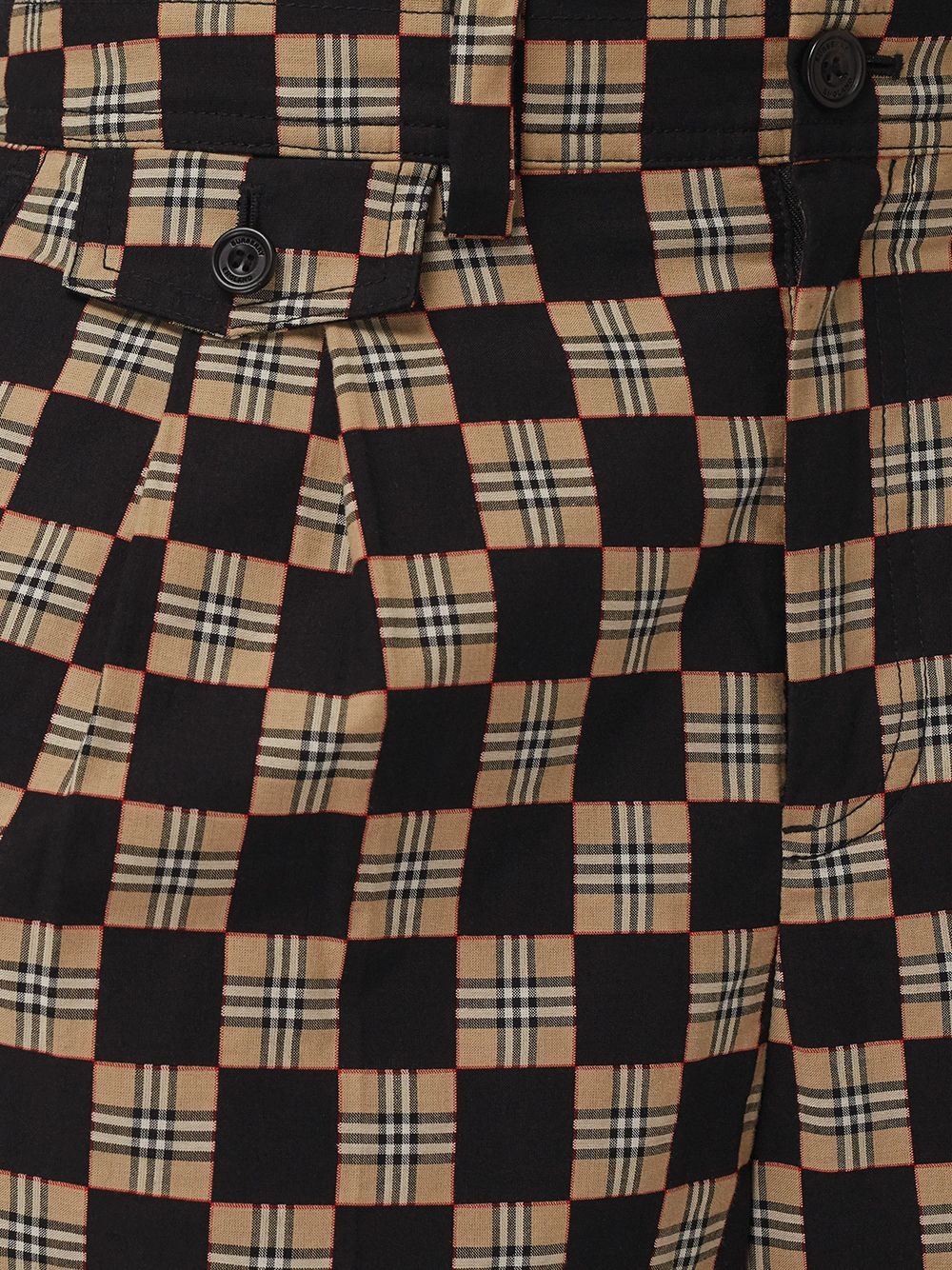 chequer jacquard tailored shorts - 5