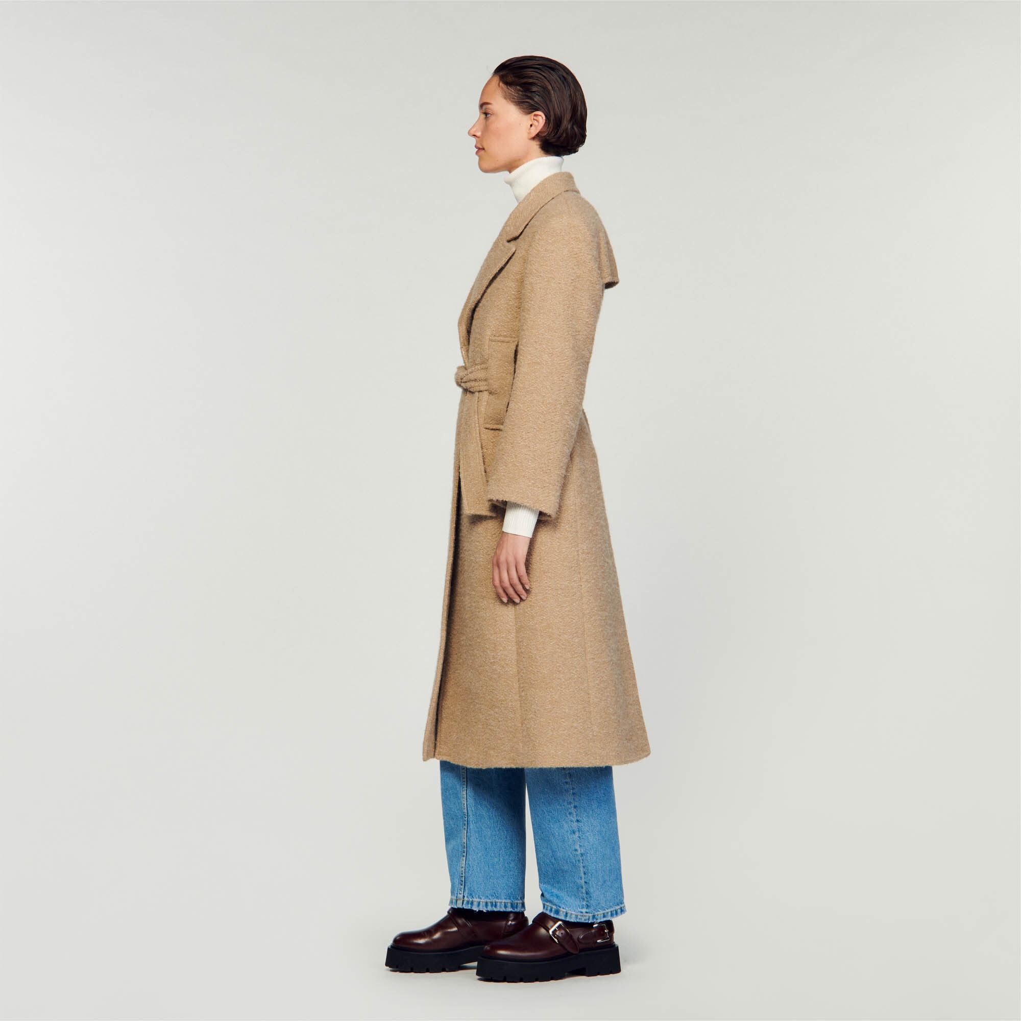 LONG BOUCLÉ COAT - 7