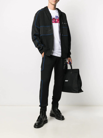 Diesel logo print zip jacket outlook