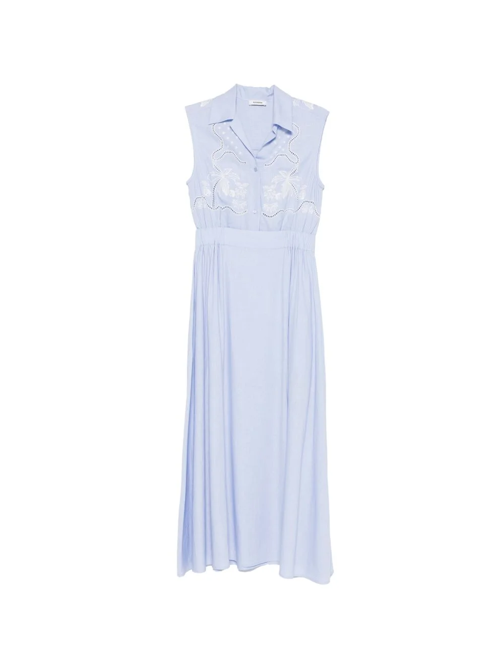 embroidered maxi dress - 1