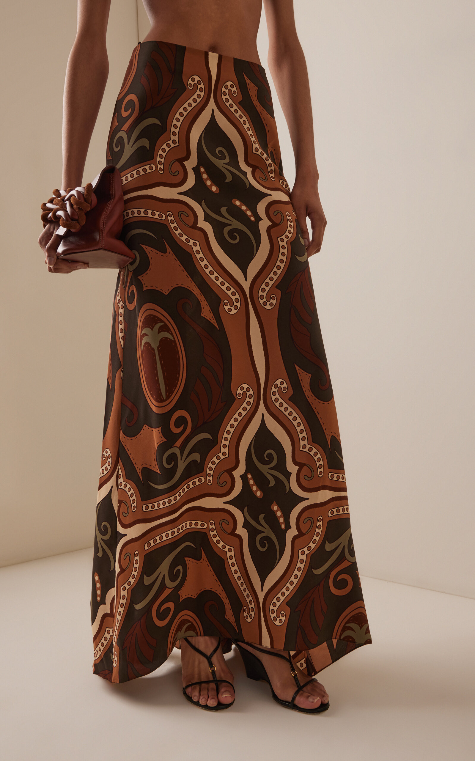 Nuevos Territorios Silk Maxi Skirt multi - 3