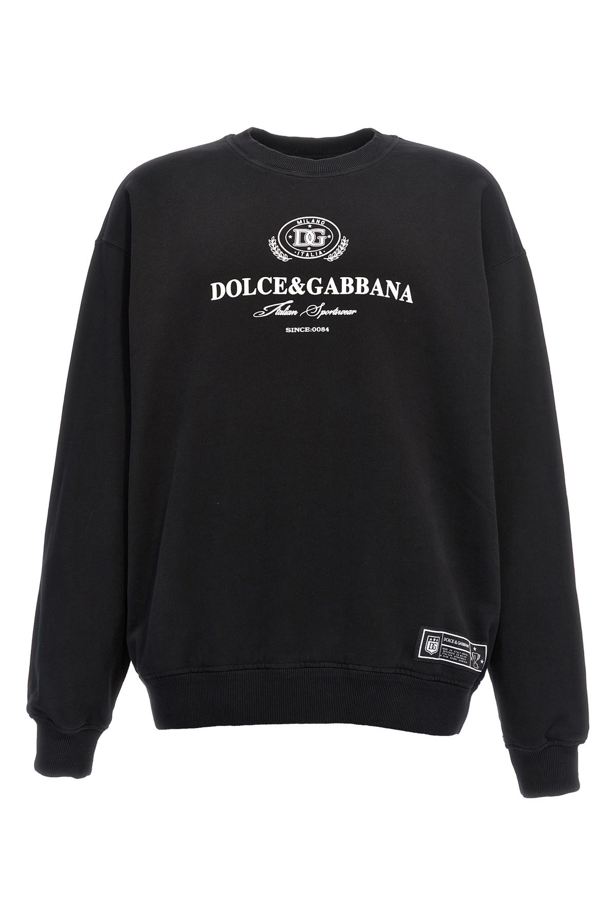 Flocked logo sweatshirt - 1