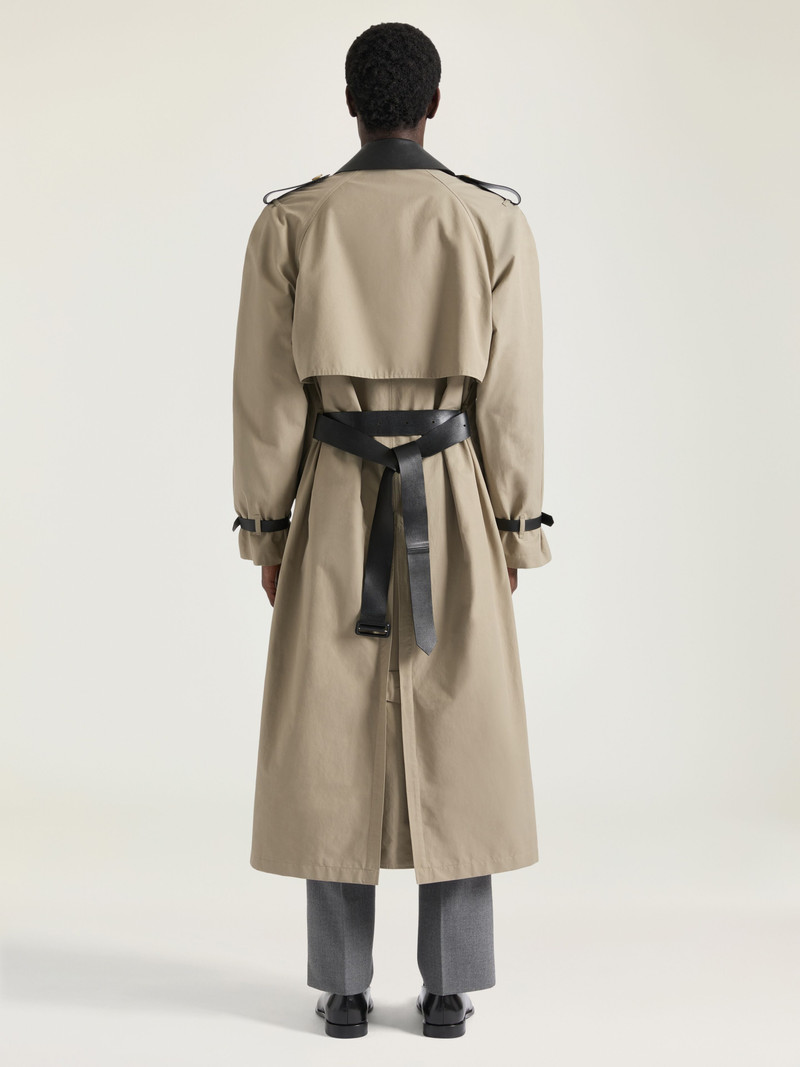 Givenchy TRENCH-COAT IN COTTON WITH LEATHER DETAILS outlook