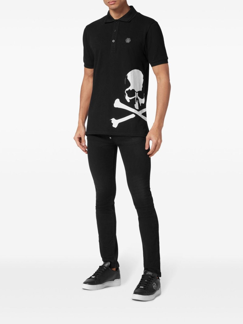 PHILIPP PLEIN Skull & Bones cotton polo shirt outlook