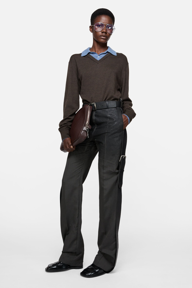 Acne Studios Layered wool knit - Brown/blue outlook