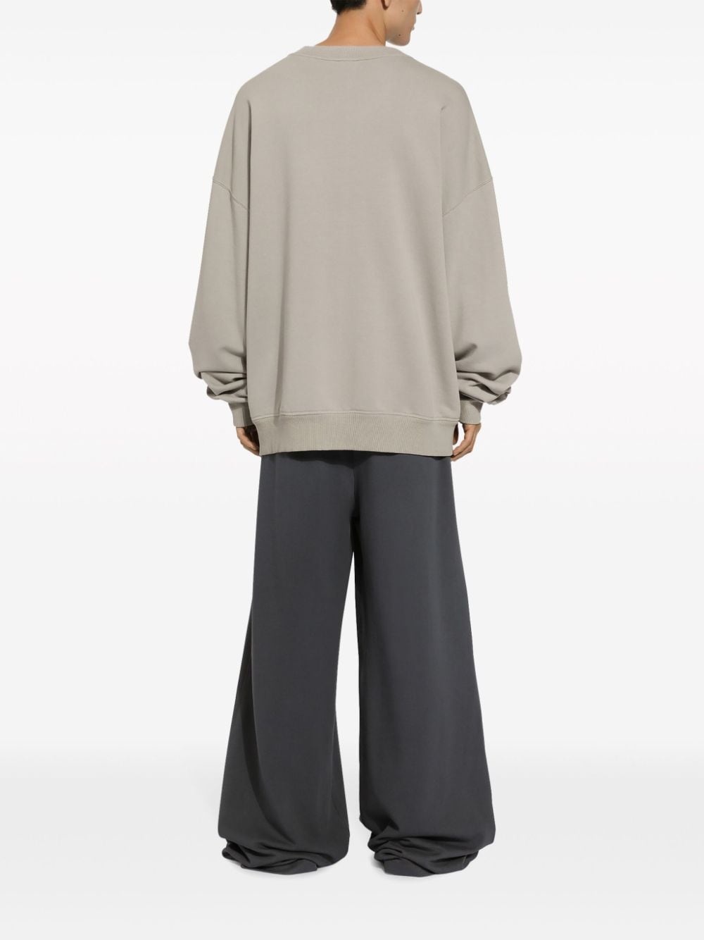 logo-print round-neck sweatshirt - 3