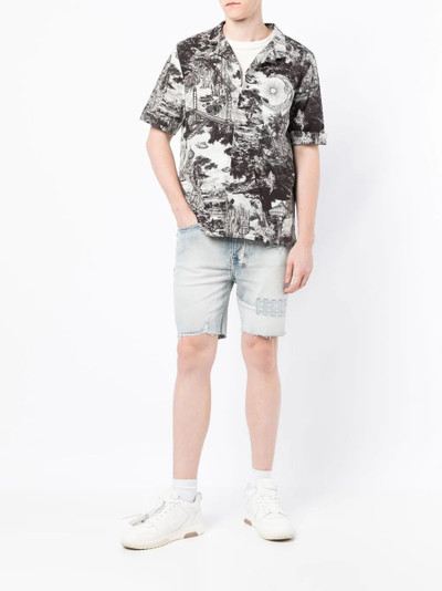 Ksubi bleached distressed-denim shorts outlook