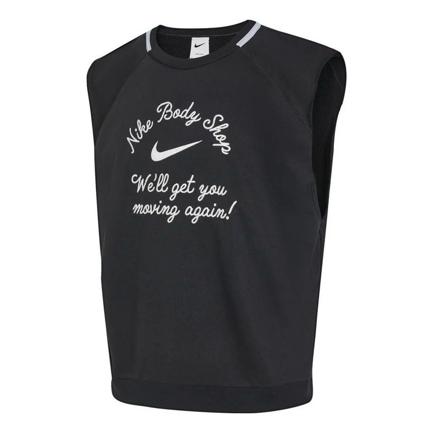 Nike Dri-FIT Sleeveless Fleece Fitness Top 'Black' DX0883-010 - 1