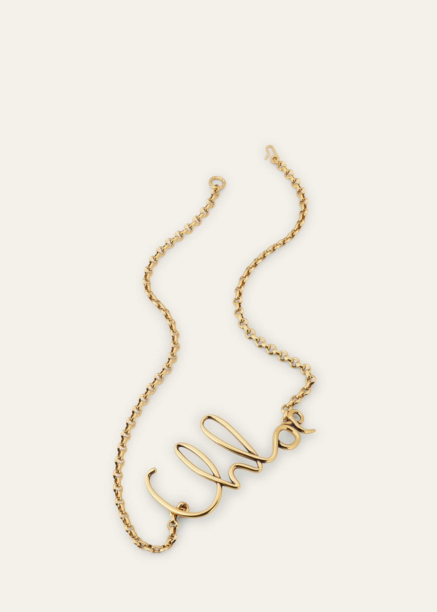 Logo Brass Chain Belt - 3