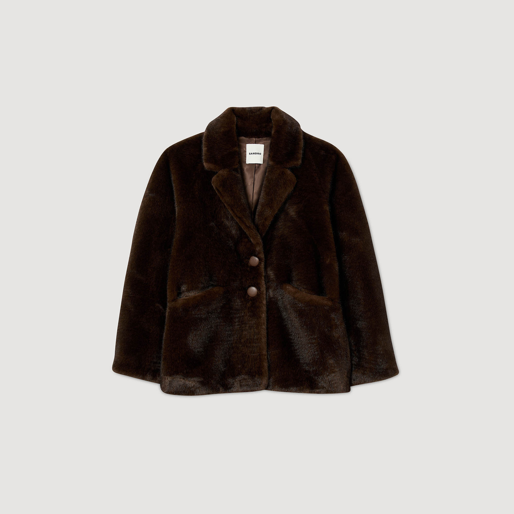 JACKET-STYLE FAUX FUR COAT - 6