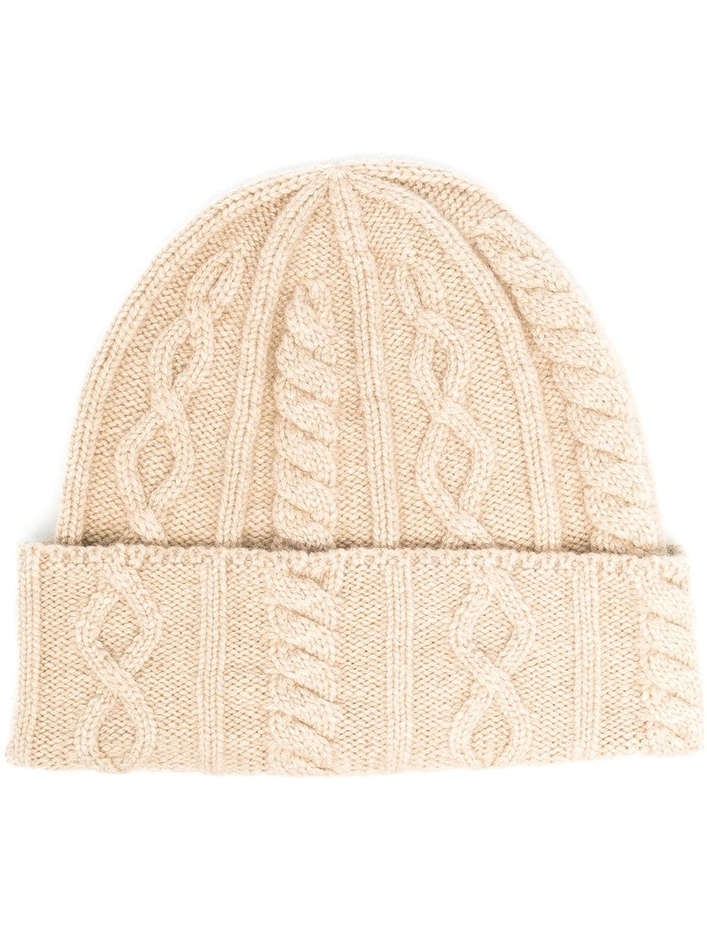 cable knit beanie hat - 1