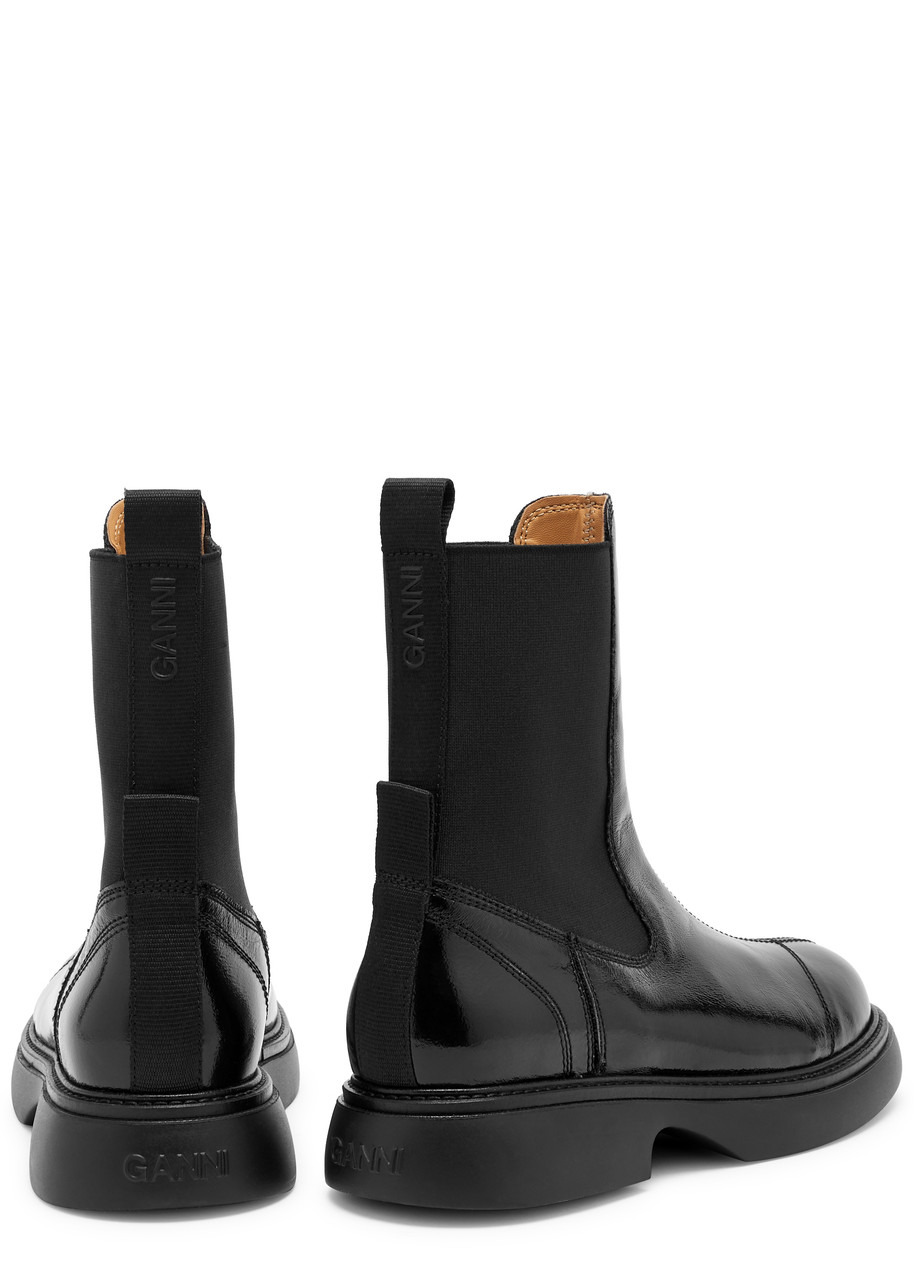 Patent leather Chelsea boots - 3