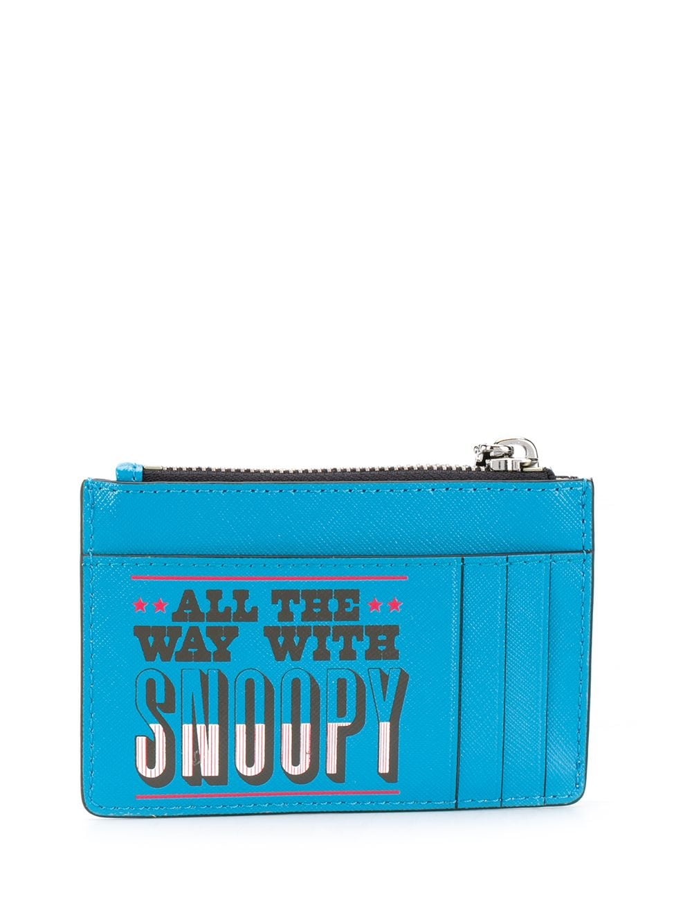 graphic print leather wallet - 2