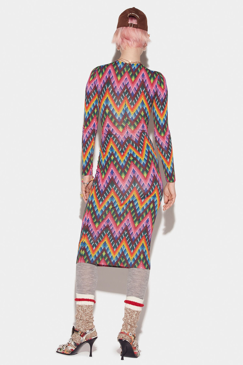 DSQUARED2 PICK-A-BOO MIDI DRESS outlook