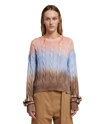MSGM Braided cotton shirt with faded treatment outlook