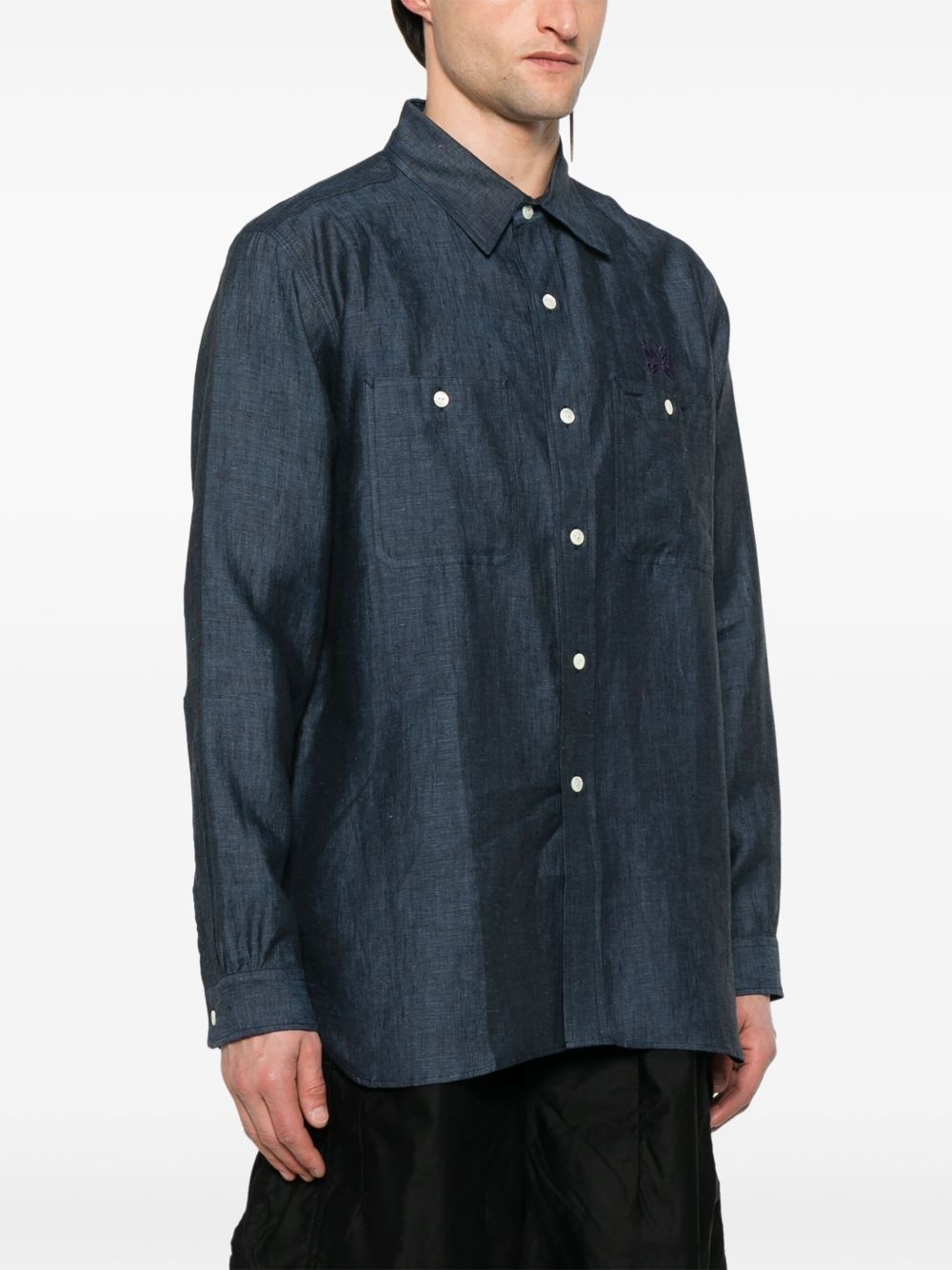 embroidered-logo shirt - 3