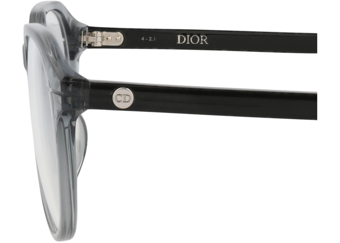 Dior Round-Frame Acetate Optical Frames Green Black Transparent (DM50004F-53-097) - 4
