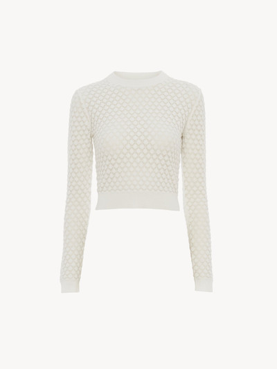 Chloé CROPPED SWEATER IN COTTON POINTELLE KNIT outlook