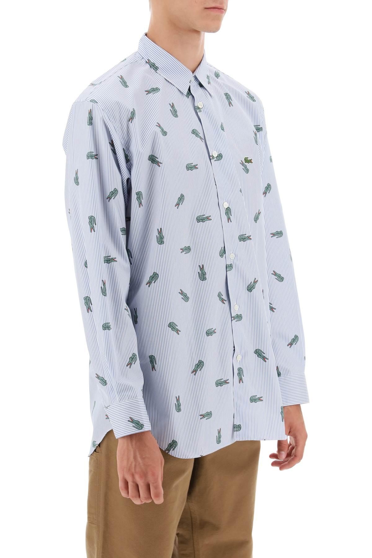 X LACOSTE OXFORD SHIRT WITH CROCODILE MOTIF - 3