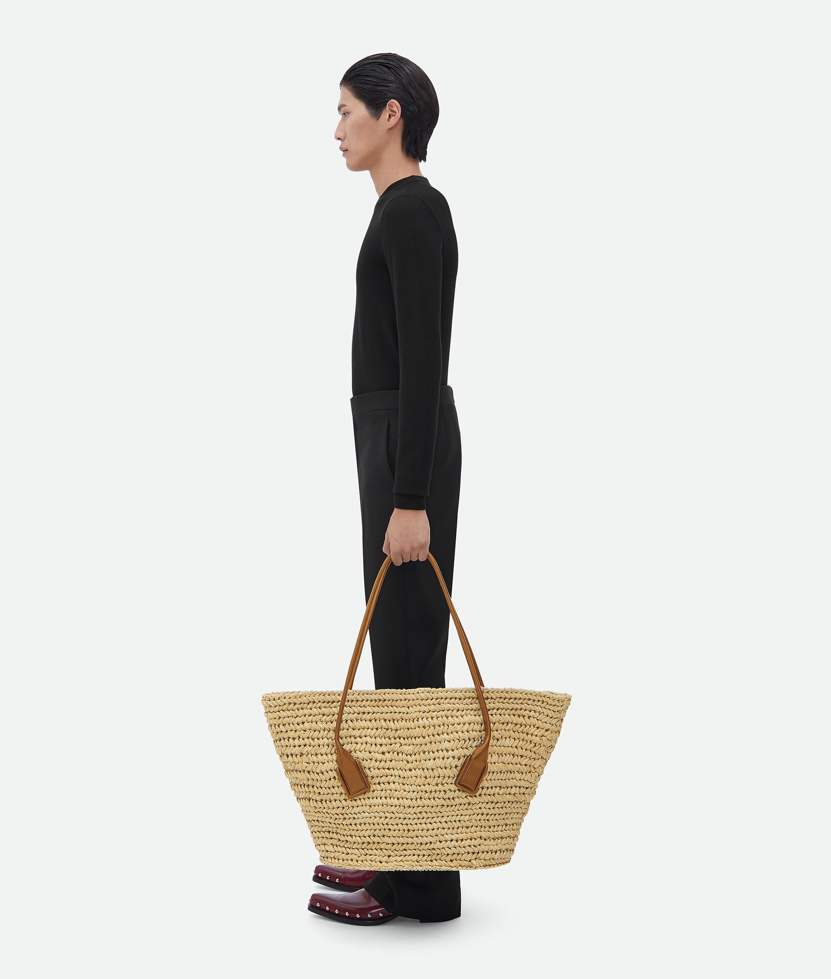 Bottega Veneta＊Large Arco Basket ラフィアバッグ＊送料込 Bottega Veneta Large Arco Basket | REVERSIBLE