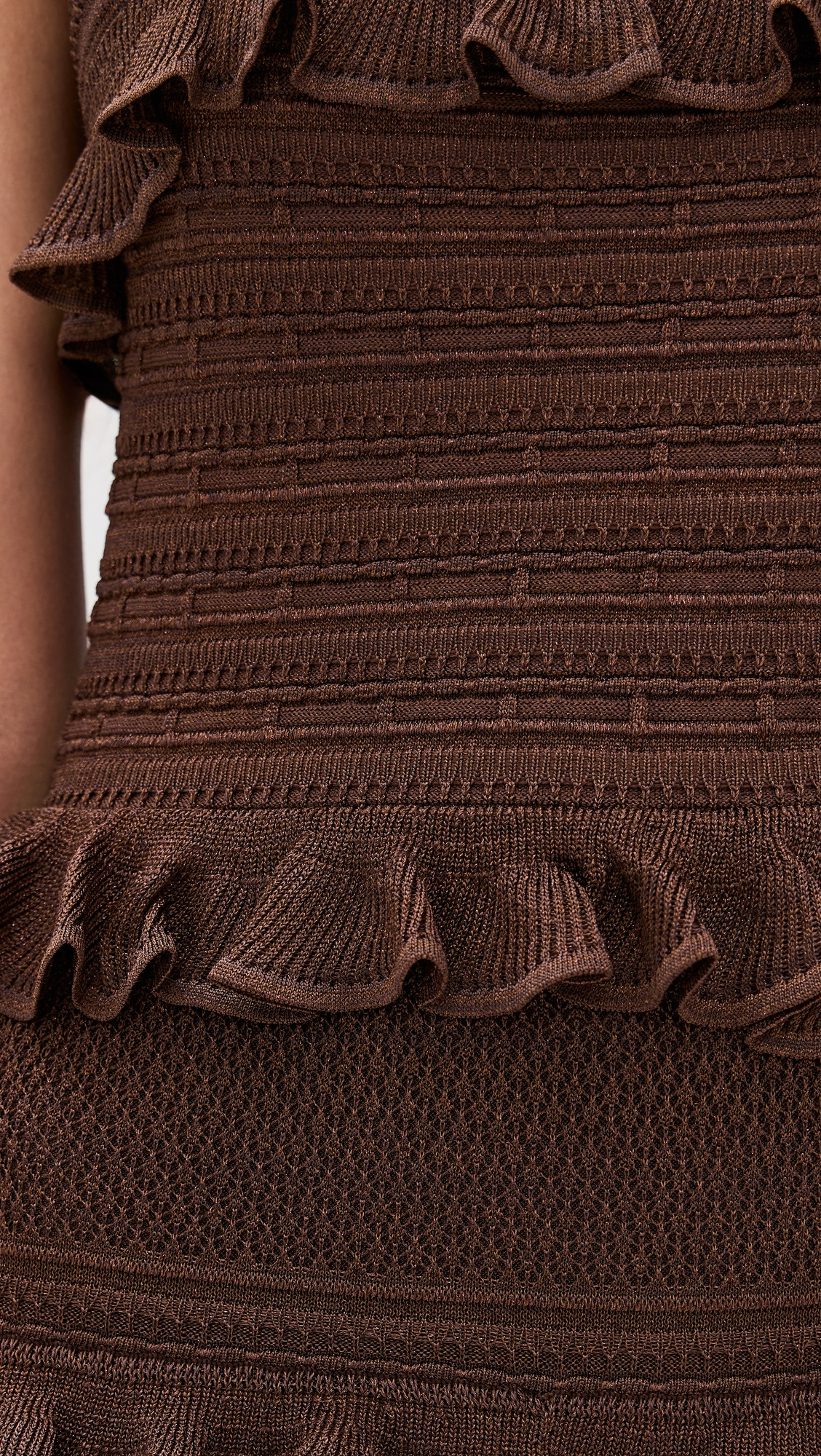 Lace Frill Midi Dress - 5