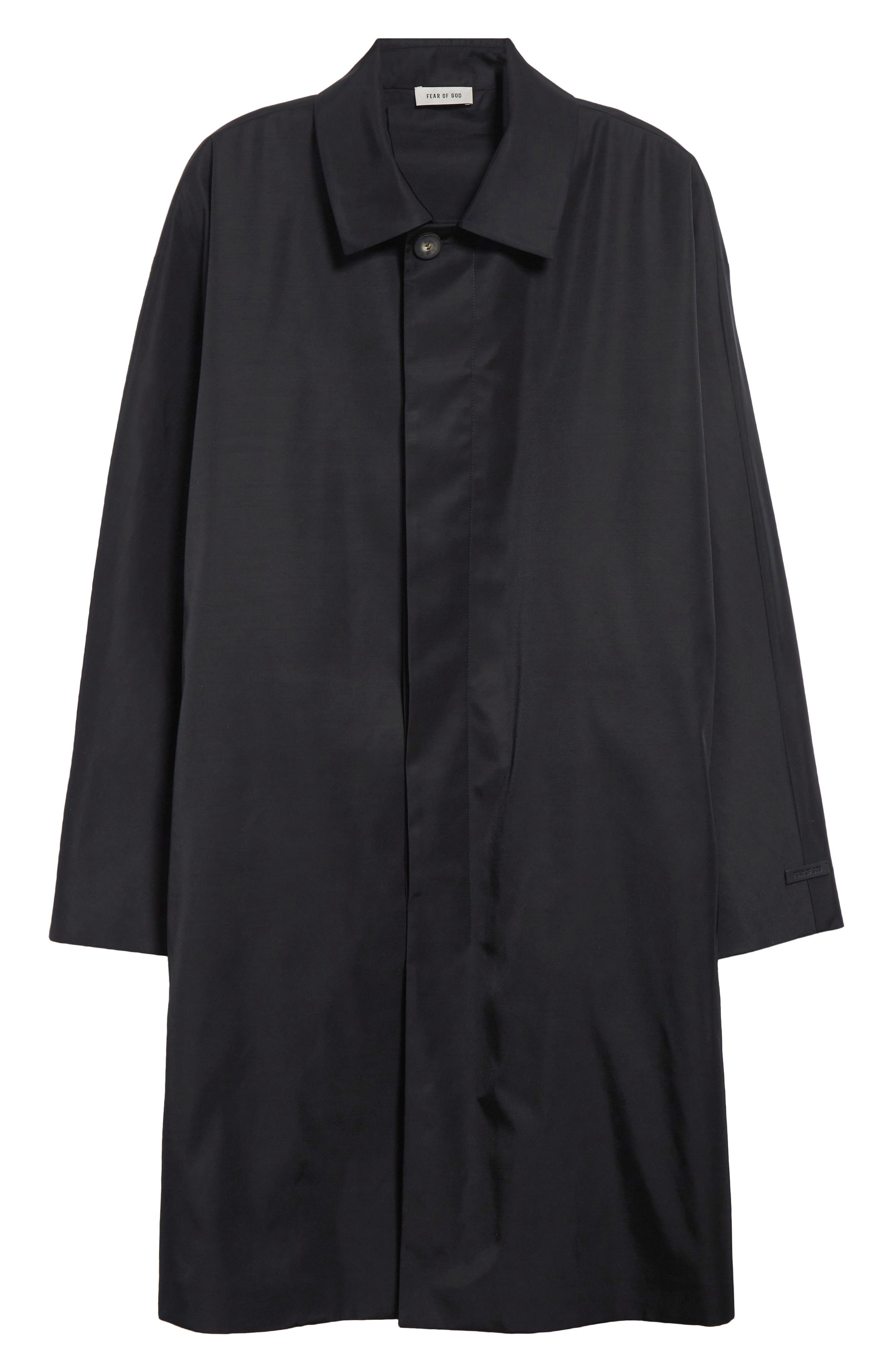 Fear of God Nylon & Wool Car Coat in Black at Nordstrom - 7