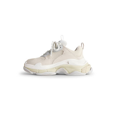 BALENCIAGA Men's Triple S Sneaker  in Off White outlook