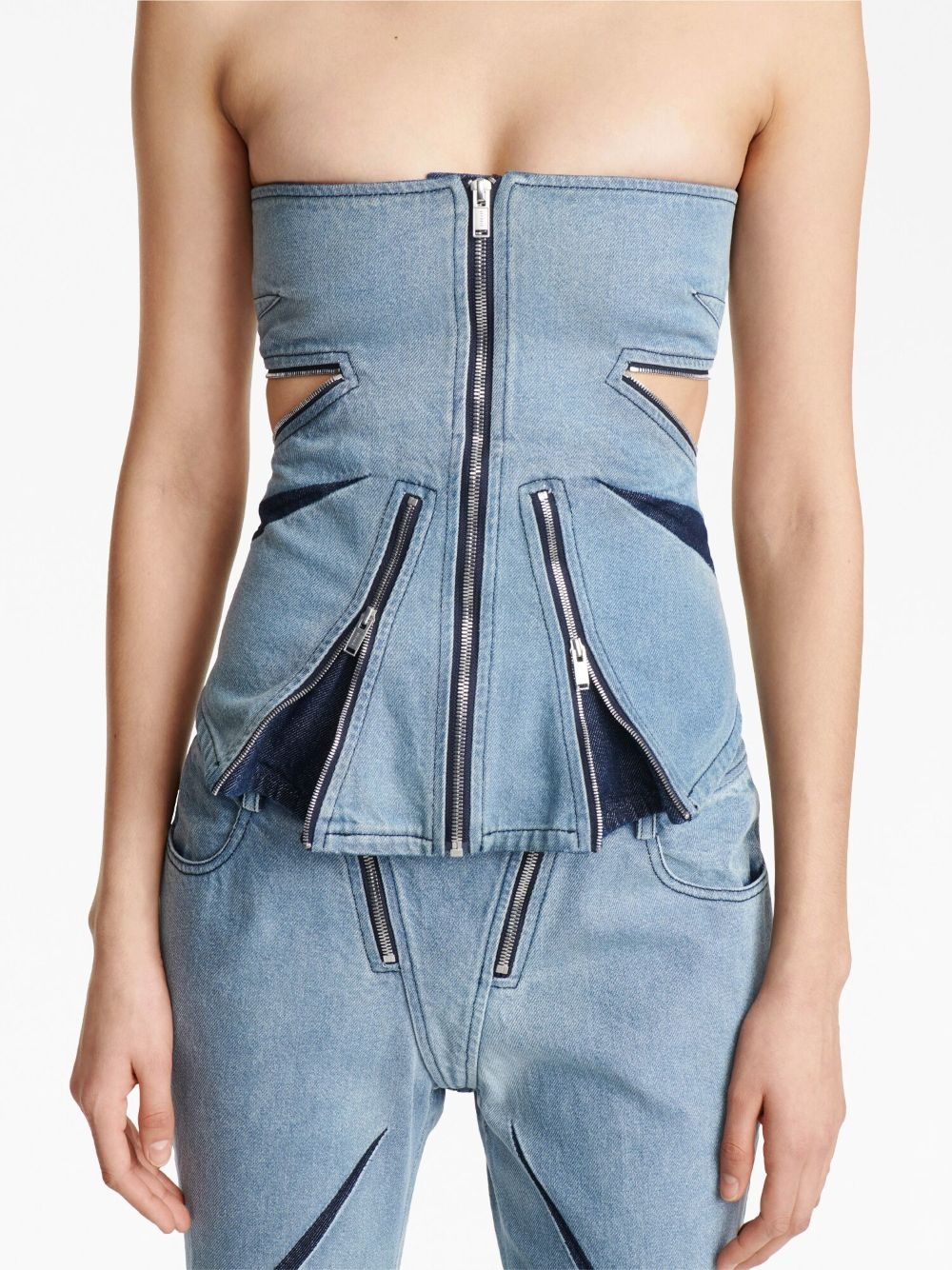 darted denim corset - 5