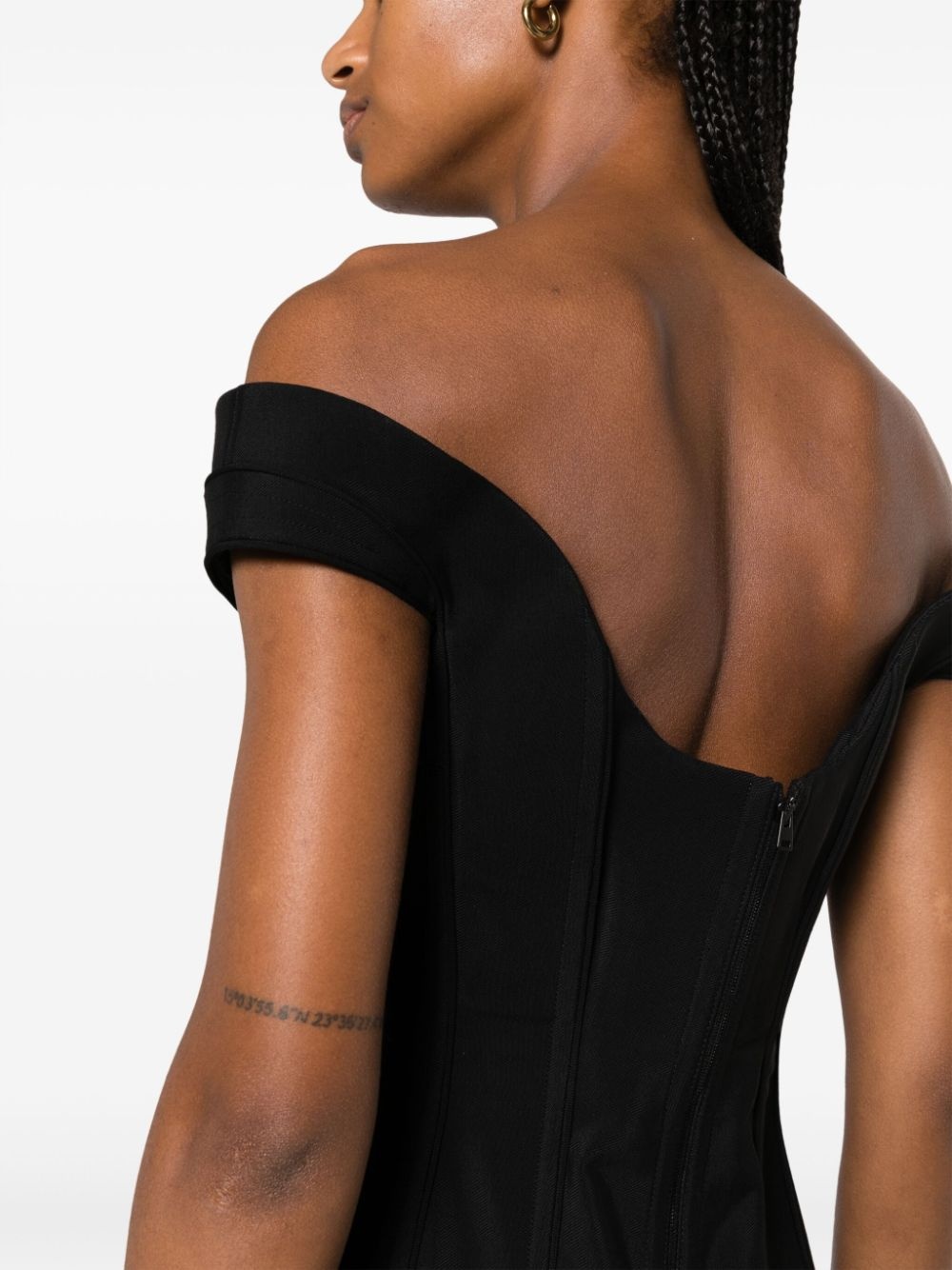 wavy-detail corset minidress - 5