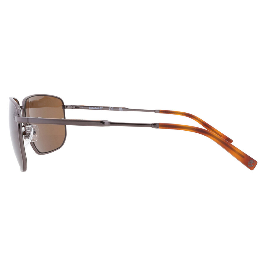 Timberland Polarized Brown Rectangular Men's Sunglasses TB00010 06H 61 - 4