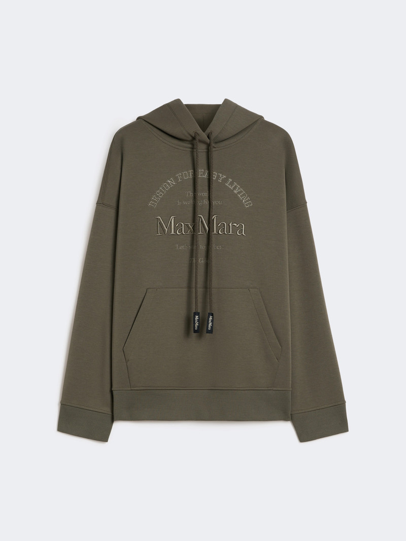 ANDREA Technical cotton jersey sweatshirt - KAKI 1