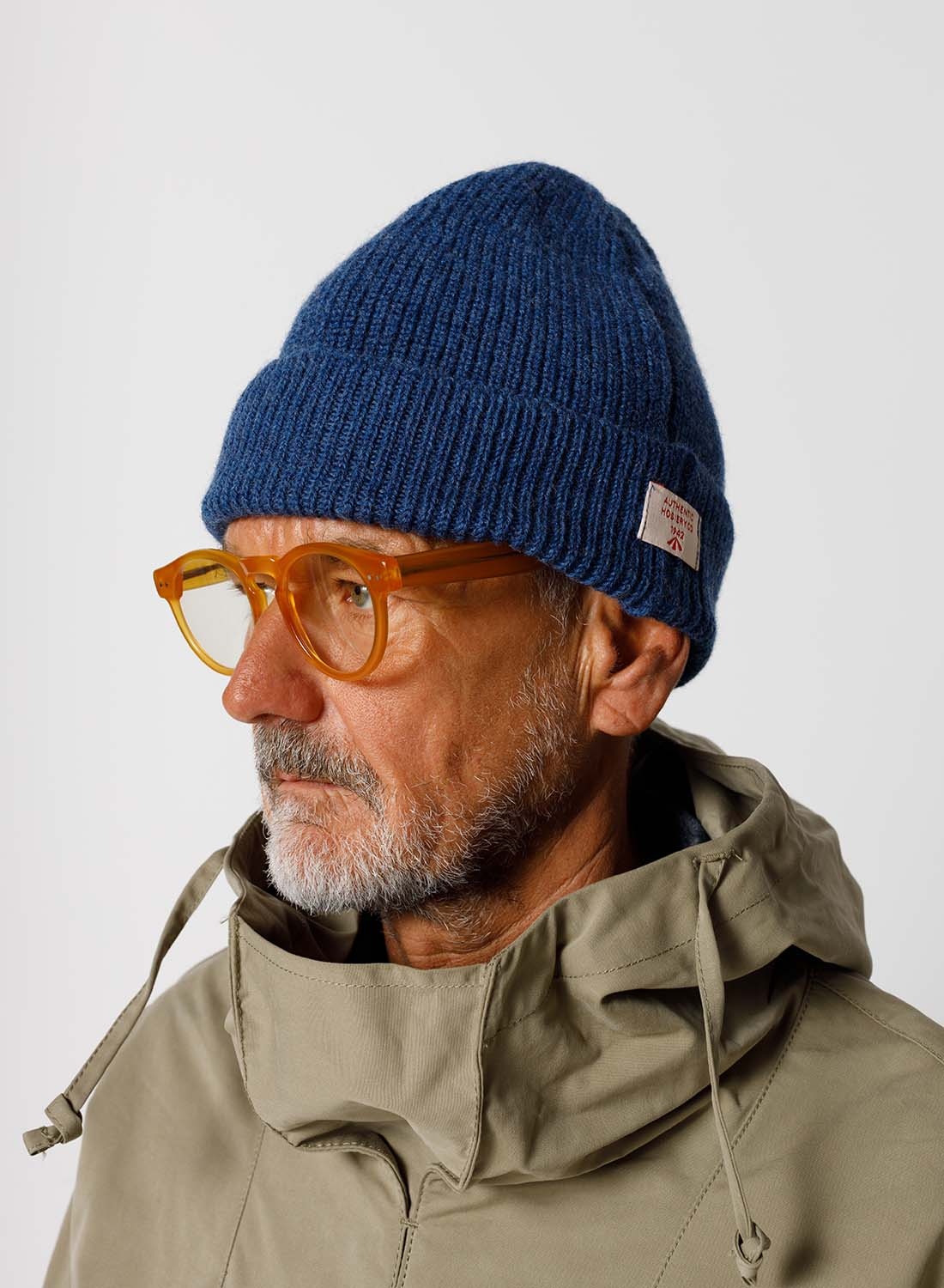 Solid Beanie in Denim - 2